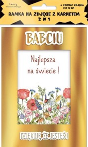KARNET RAMKA BABCIA ŁĄKA