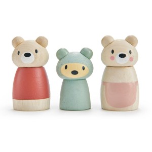 MISIE DREWNIANE 3SZT, TENDER LEAF TOYS