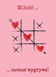 KARNET B6 WALENTYNKI - KÓŁKO I KRZYŻYK