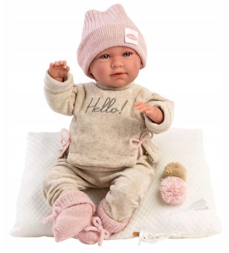 Lalka bobas płacząca Mimi z poduszką 42cm, Llorens