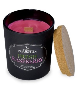 ŚWIECZKA SOJOWA FRESH RASPBERRY CZARNA 135G