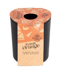 ŚWIECZKA SOJOWA POWĄCHAJ MNIE FRESH ORANGE CZARNY