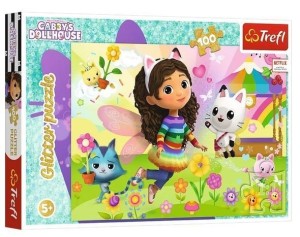 PUZZLE 100 GLITTER BROKATOWA GABBY TREFL, TREFL