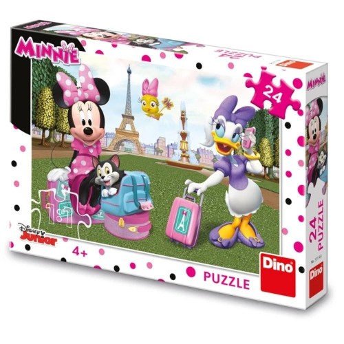 Puzzle Myszka Minnie w Paryżu 24el, Dino Toys
