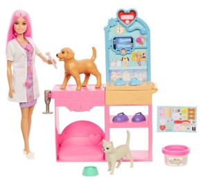 BARBIE U WETERYNARZA GIPS DLA ZWIERZACZKÓW ZESTAW
