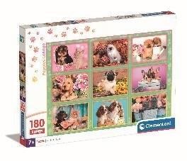 PUZZLE 180 SUPER PUPPIES COLLAGE, CLEMENTONI