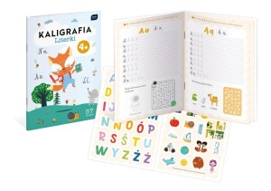 KOLOROWANKA A4/16K Z NAKLEJKAMI KALIGRAFIA + ZADA