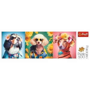 PUZZLE 500 PANORAMA POKAZ MODY PSIA EDYCJA TREFL