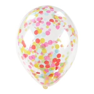BALONY Z KOLOROWYM KONFETTI 5SZT