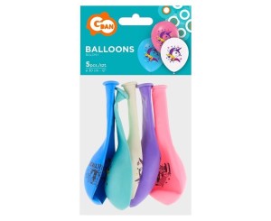 BALONY JEDNOROŻCE 30CM 5SZT