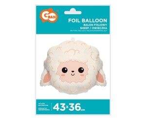BALON FOLIOWY OWIECZKA 43X36CM GŁOWA