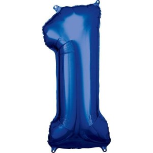 BALON FOLIOWY CYFRA 1 NIEBIESKA 38X86CM