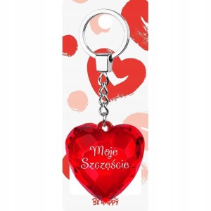 BRELOK SERCE - MOJE SZCZĘŚCIE, BE-HAPPY GIFTS