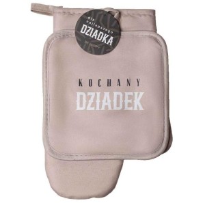ZESTAW RĘKAWICA KUCHENNA + ŁAPKA KOCHANY DZIADEK
