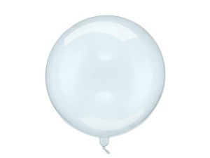 BALON KULA TRANSPARENTNY NIEBIESKI 40CM