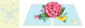 KARNET 12X18CM + KOPERTA POP-UP OGRÓD