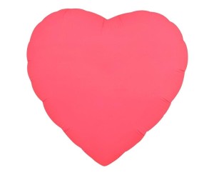 BALON FOLIOWY SERCE FLUOR CZERWONY 46CM