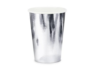 KUBECZKI SREBRNE 220ML 6SZT