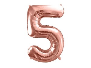 BALON FOLIOWY 5 86CM RÓŻOWE ZŁOTO