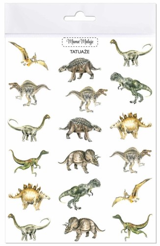 Tatuaże zmywalne Dinozaury, Mama Maluje