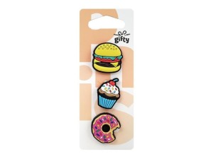 PRZYPINKI SILIKONOWE FAST FOOD 3SZT, MFP