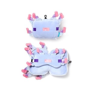 PODUSZKA PODRÓŻNA I MASKA NA OCZY AXOLOTL
