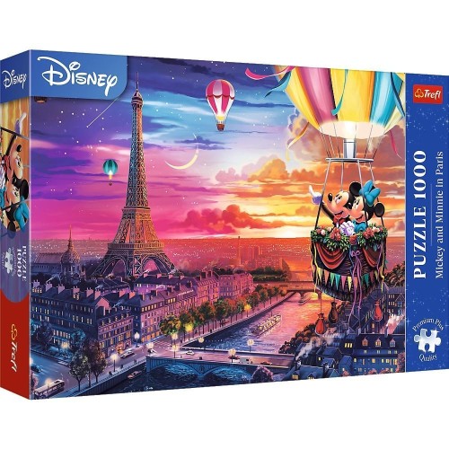 Puzzle 1000 Mickey i Minnie w Paryżu TREFL, Trefl