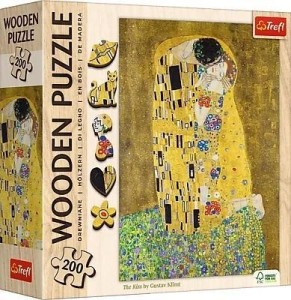 PUZZLE DREWNIANE 200 POCAŁUNEK GUSTAV KLIMT TREFL