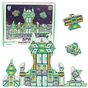 KLOCKI MAGNETYCZNE KOSMOS 108EL, LEANTOYS