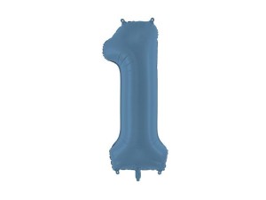 BALON FOLIOWY CYFRA 1 86CM GRANAT