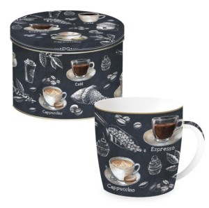 KUBEK PORCELANOWY W OZDOBNEJ PUSZCE 350ML