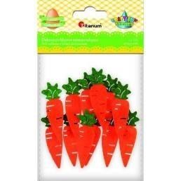 DEKORACJE SAMOPRZYLEPNE MARCHEWKI 17X45MM 12SZT