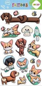 TATUAŻE ZMYWALNE CORGI TEAM HAPPY COLOR, GDD