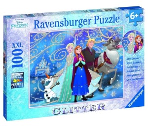 PUZZLE 100 KRAINA LODU BŁYSZCZĄCY ŚNIEG XXL BROKAT