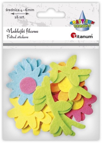 Naklejki filcowe 3D kwiatki 16szt