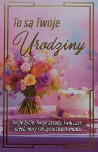 KARNET URODZINY Z WYMIENNYMI CYFRAMI JCX-232