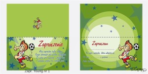 ZAPROSZENIA YOUNG CHŁOPIEC WZÓR NR 01 10SZT
