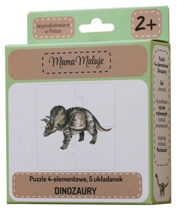 PUZZLE 4-ELEMENTOWE DINOZAURY