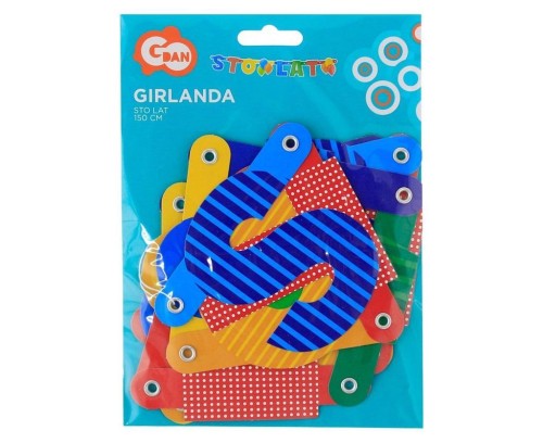 Girlanda urodzinowa Sto lat 150cm