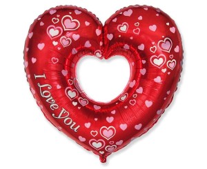 BALON FOLIOWY 61CM SERCE I LOVE YOU