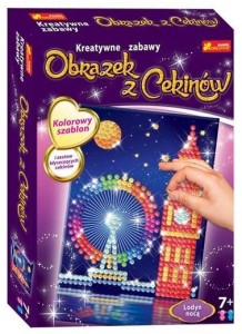 OBRAZEK Z CEKINÓW. LONDYN NOCĄ, RANOK-CREATIVE