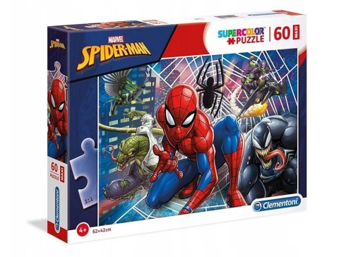 Puzzle 60 Maxi Super kolor Spiderman, Clementoni