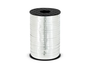 WSTĄŻKA PLASTIKOWA SREBRNA 5MMX225M, PARTYDECO