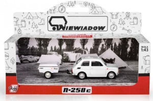 FIAT 126P + PRZYCZEPA NIEWIADÓW KRÓTKA BIAŁY