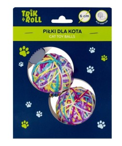 PIŁKA DLA KOTA 6CM 2SZT