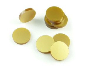 ZNACZNIKI AKRYL ZŁOTE OKRĄGŁE 22X3MM 10SZT