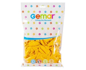 BALONY PASTELOWE CIEMNOŻÓŁTE 25CM 100SZT.