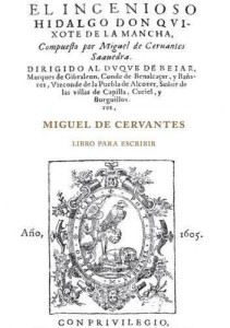 MIGUEL DE CERVANTES. LIBRO PARA ESCRIBIR