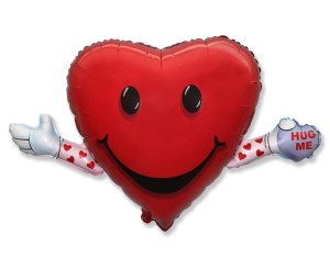 BALON FOLIOWY 61CM SERCE LOVE&HUG
