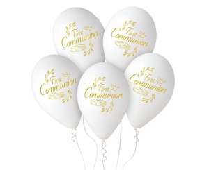 BALONY PASTEL PREMIUM HEL KOMUNIA 32CM 5SZT
